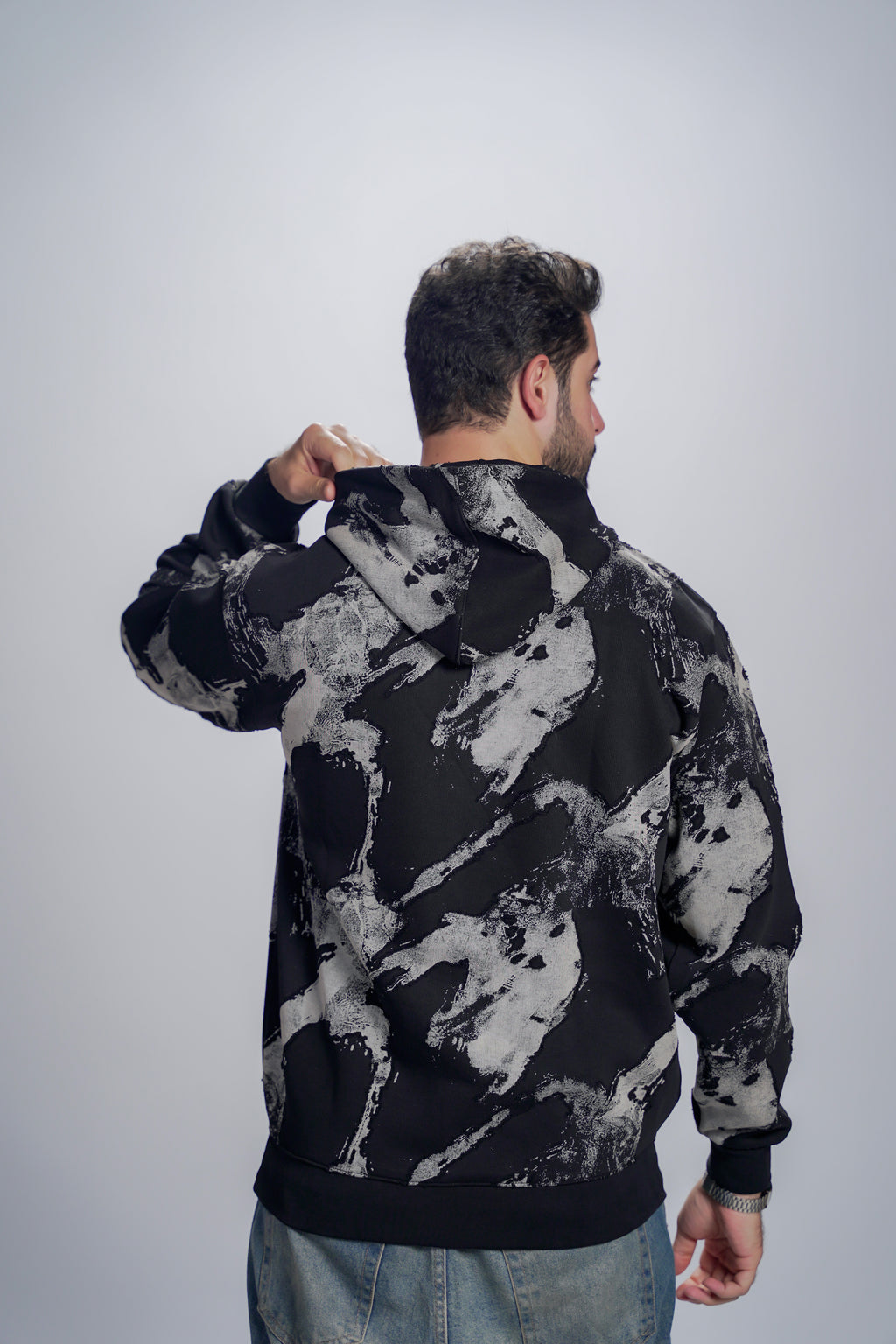 Abstract Print Hoodie