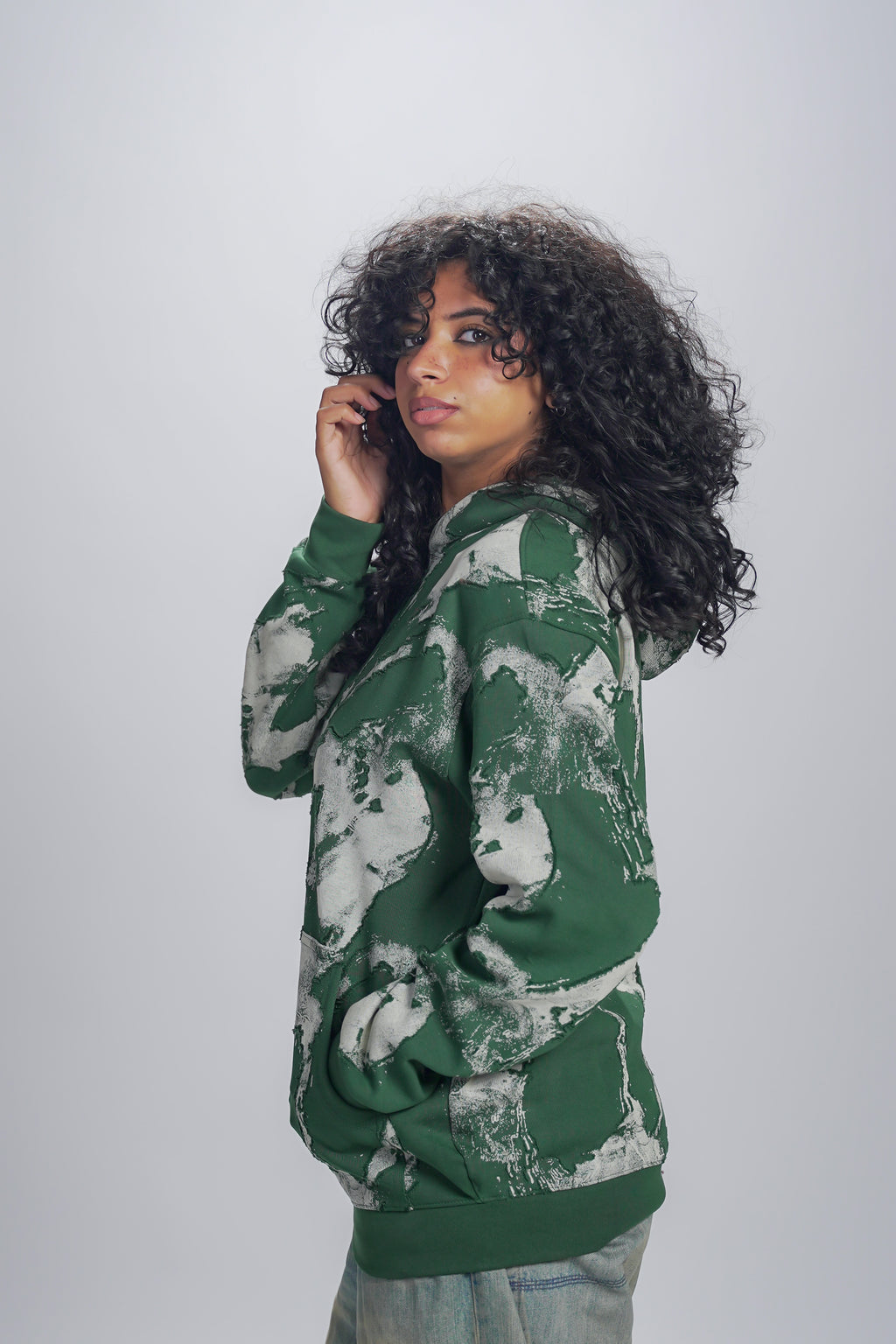 Abstract Print Hoodie