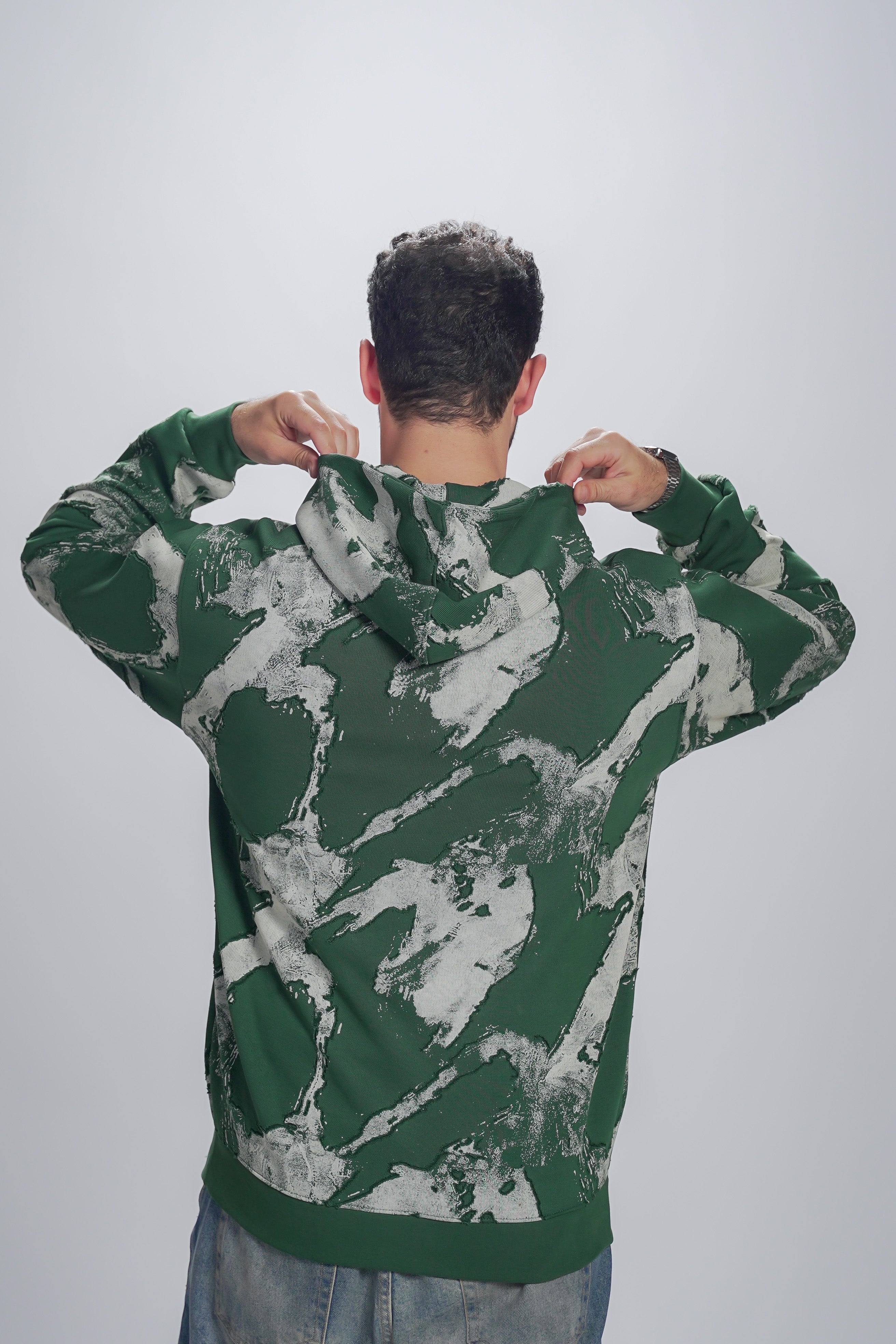 Abstract Print Hoodie