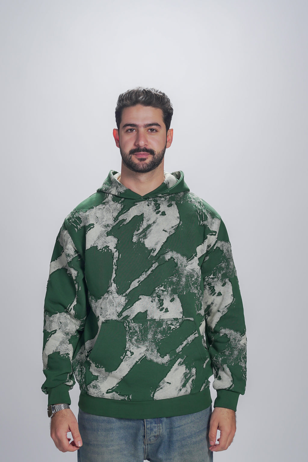 Abstract Print Hoodie