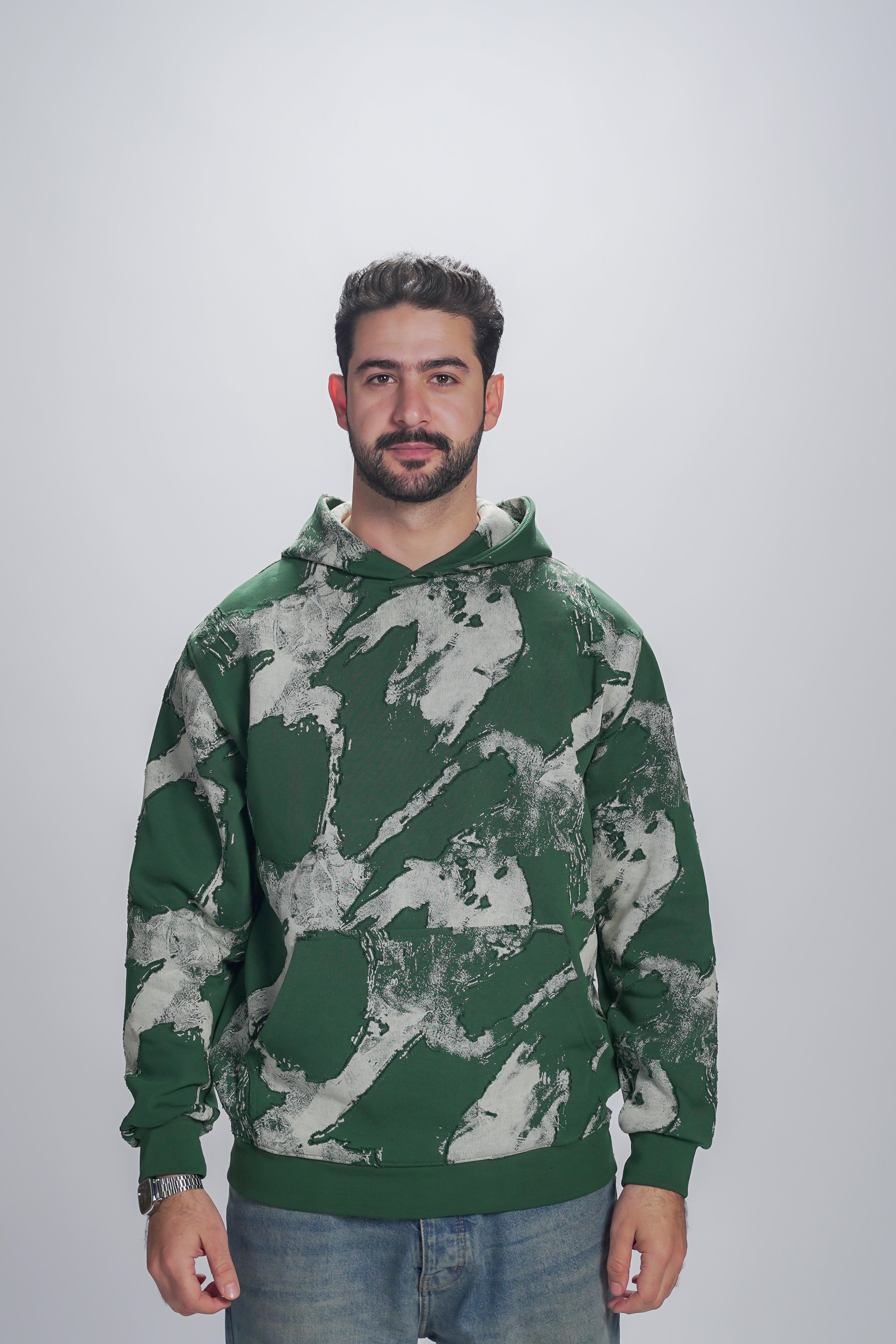 Abstract Print Hoodie