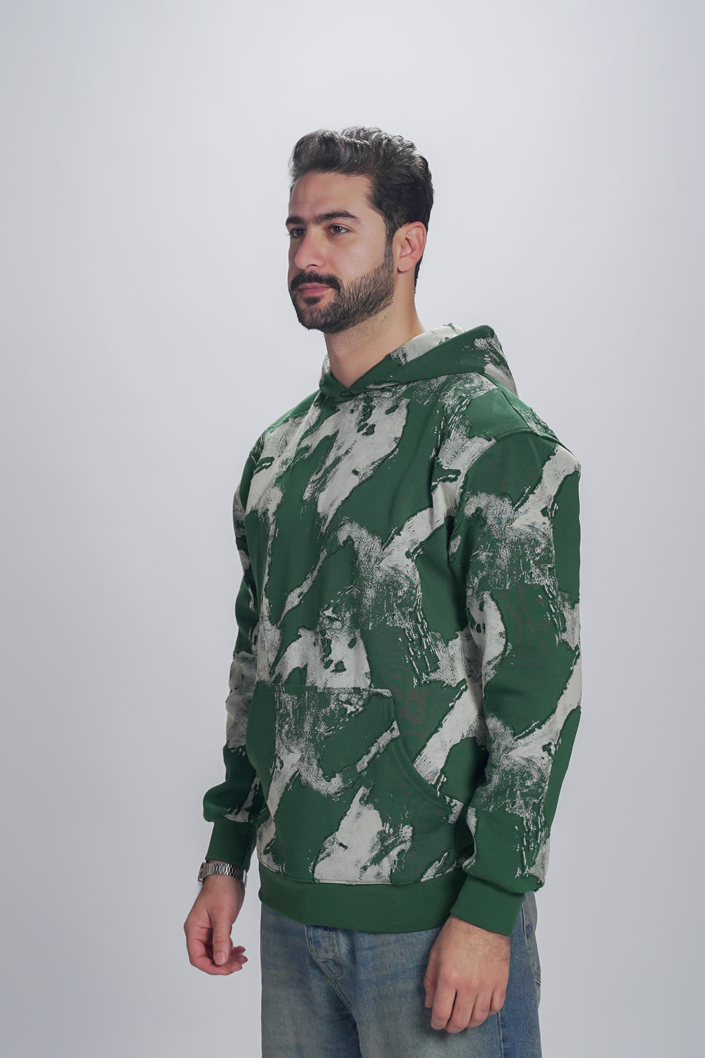 Abstract Print Hoodie