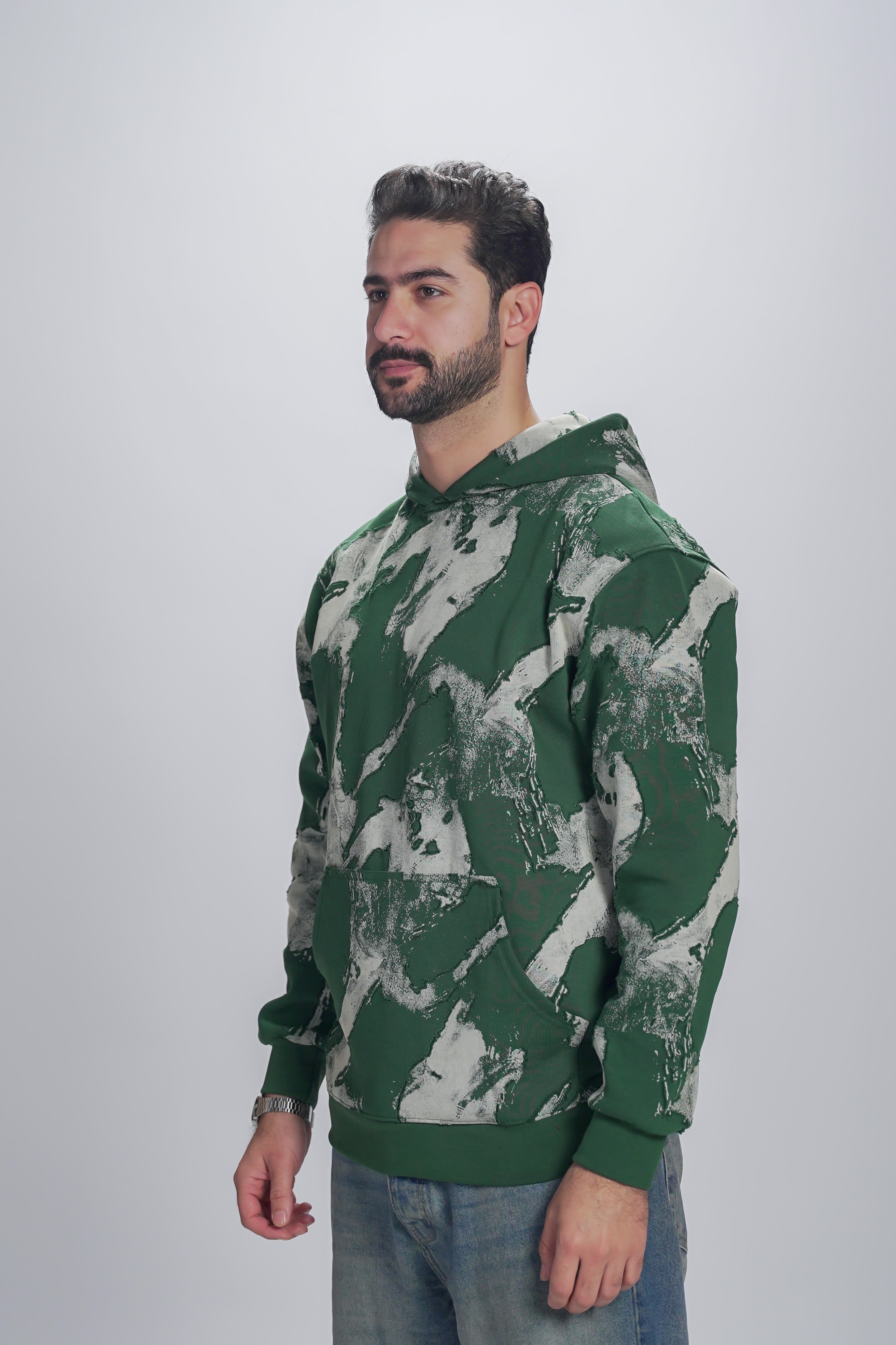 Abstract Print Hoodie