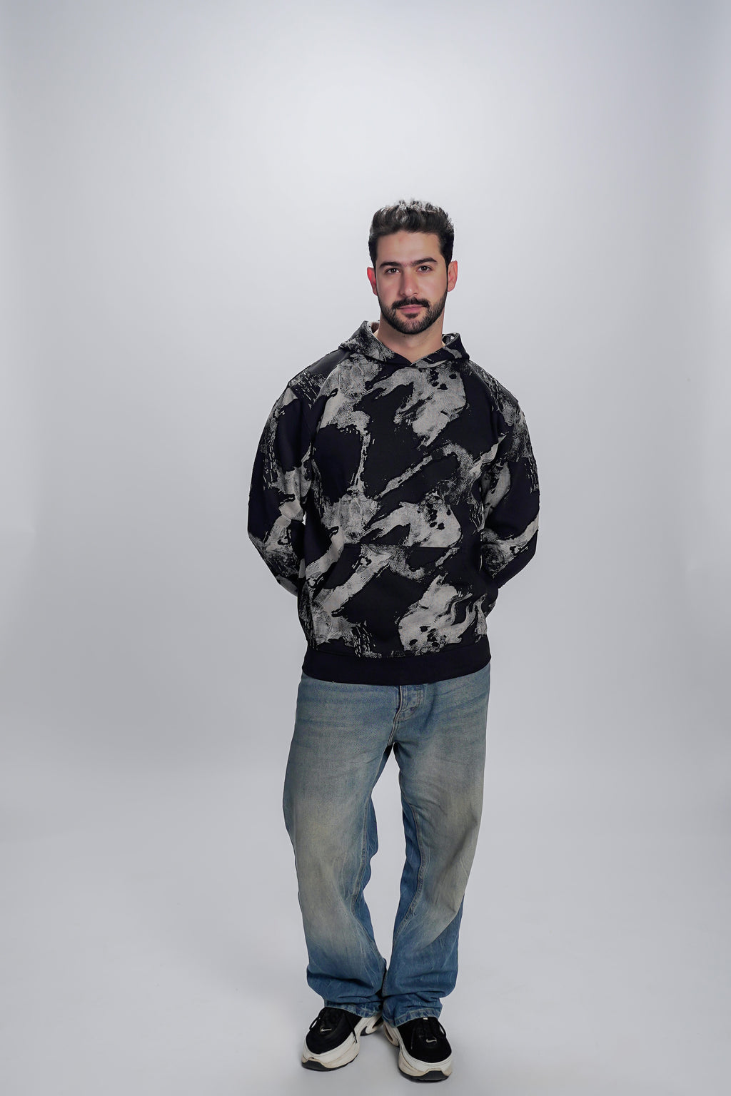 Abstract Print Hoodie