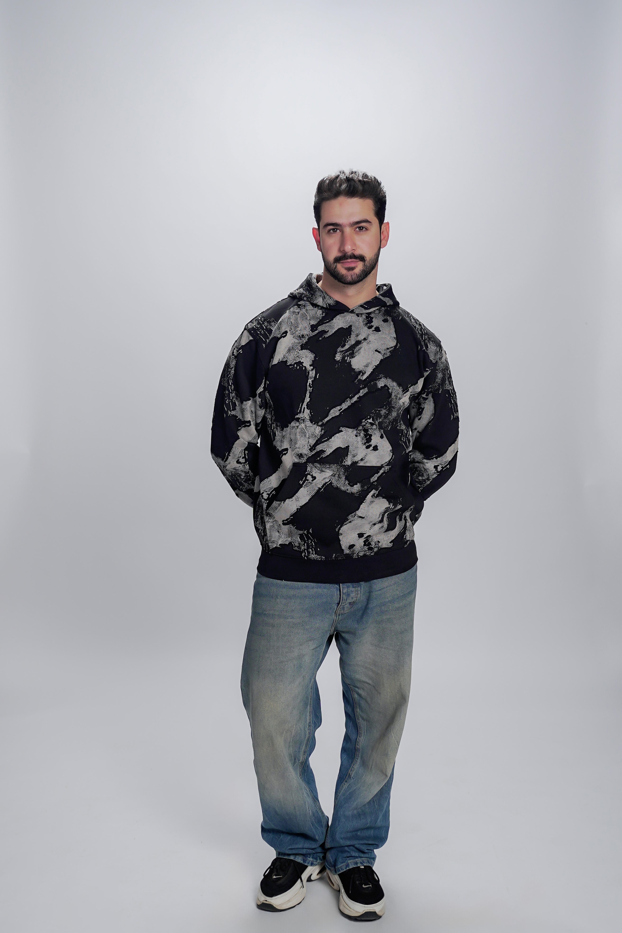 Abstract Print Hoodie