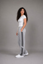 Striped Wide-Leg Sweatpants