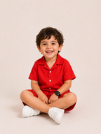 Laurent Kids' Button-Up Shirt & Shorts Set