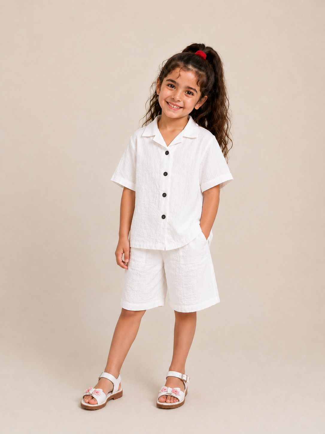 Laurent Kids' Button-Up Shirt & Shorts Set Secondary image