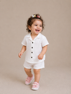 Laurent Kids' Button-Up Shirt & Shorts Set