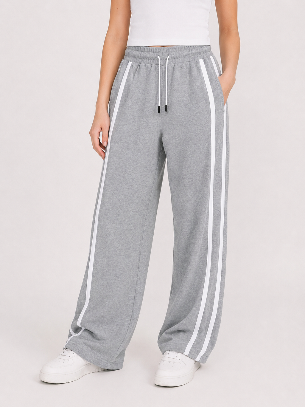 Laurent Kids' Wide-Leg Sweatpants with Side Stripes