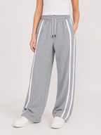 Laurent Kids' Wide-Leg Sweatpants with Side Stripes