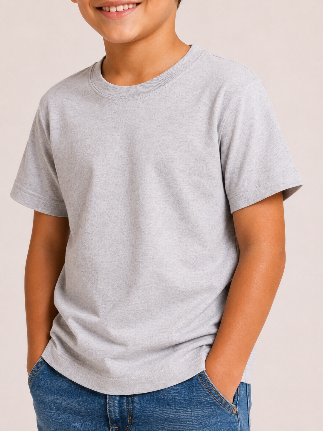 Laurent Boys' Basic Crew-Neck T-Shirt
