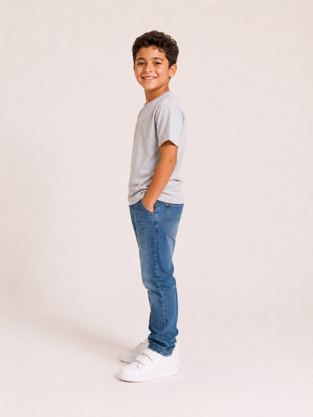 Laurent Boys' Basic Crew-Neck T-Shirt