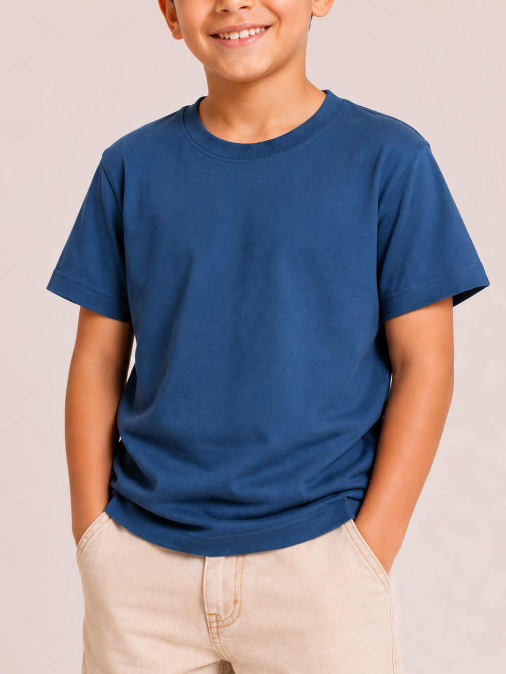 Laurent Boys' Basic Crew-Neck T-Shirt