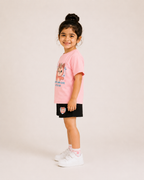 Laurent Girls' "Little Fox" Graphic T-Shirt & Shorts Set
