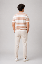 Laurent Men's Striped Knit T-Shirt