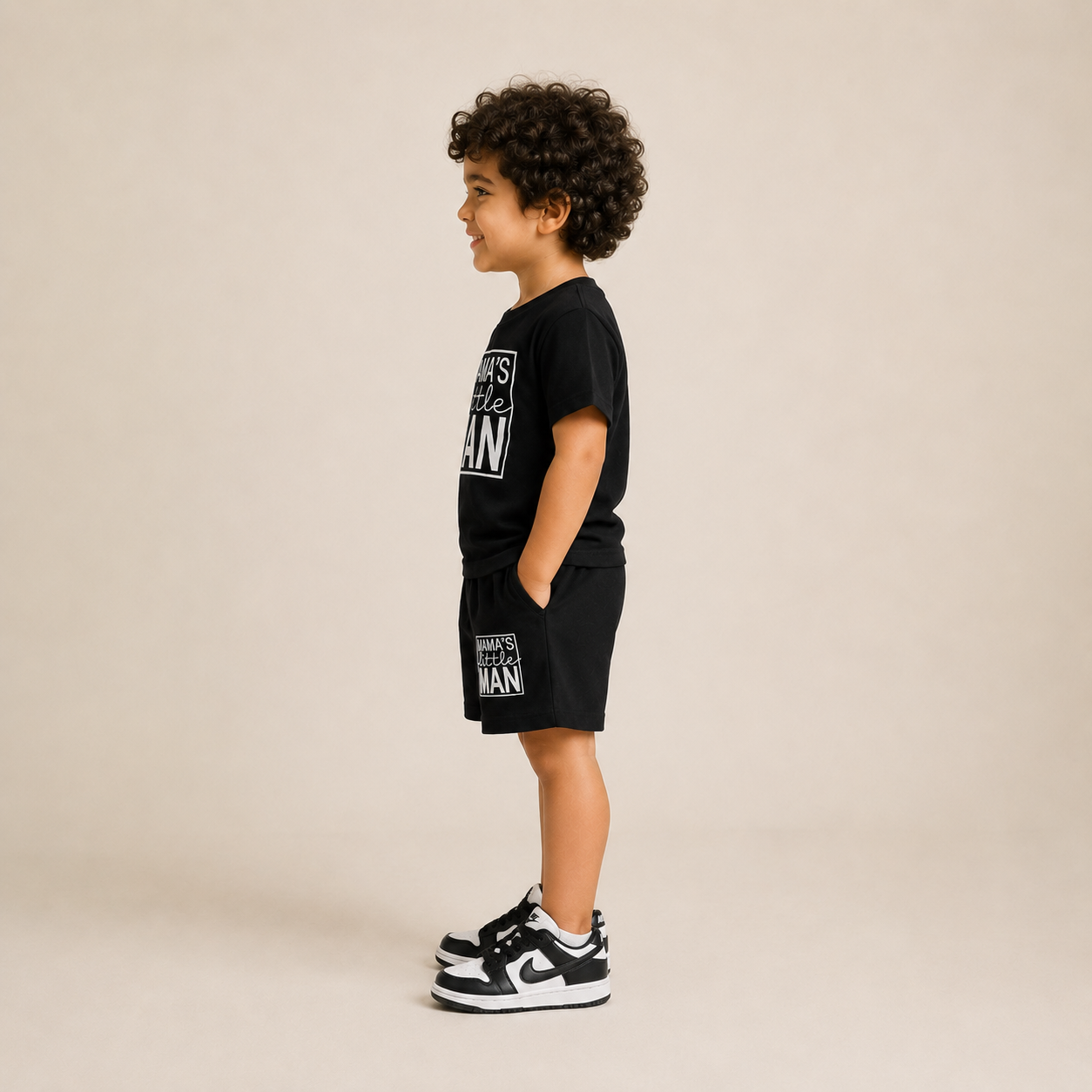 Laurent Boys' "Mama's Little Man" T-Shirt & Shorts Set