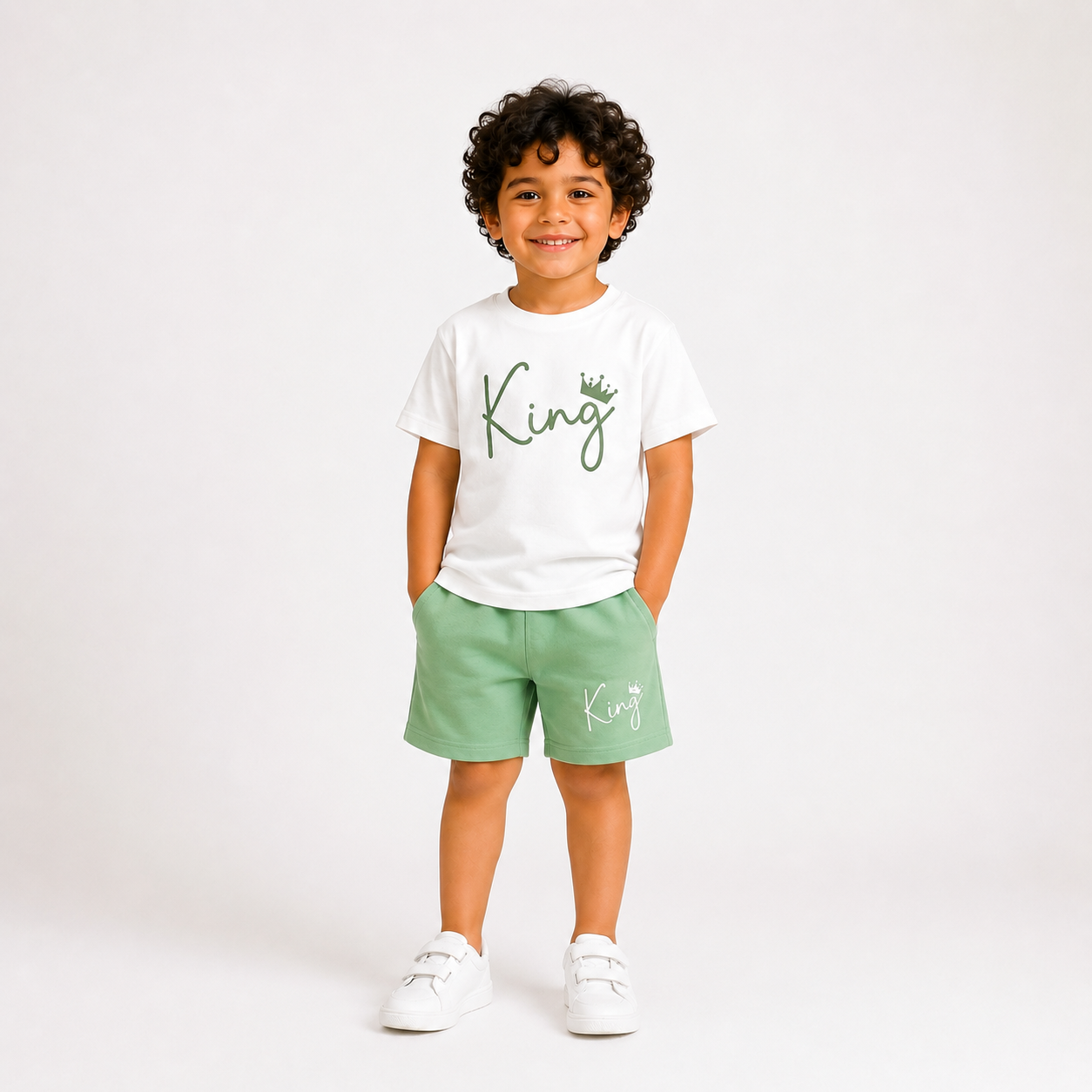 Laurent Boys' "King" Graphic T-Shirt & Shorts Set