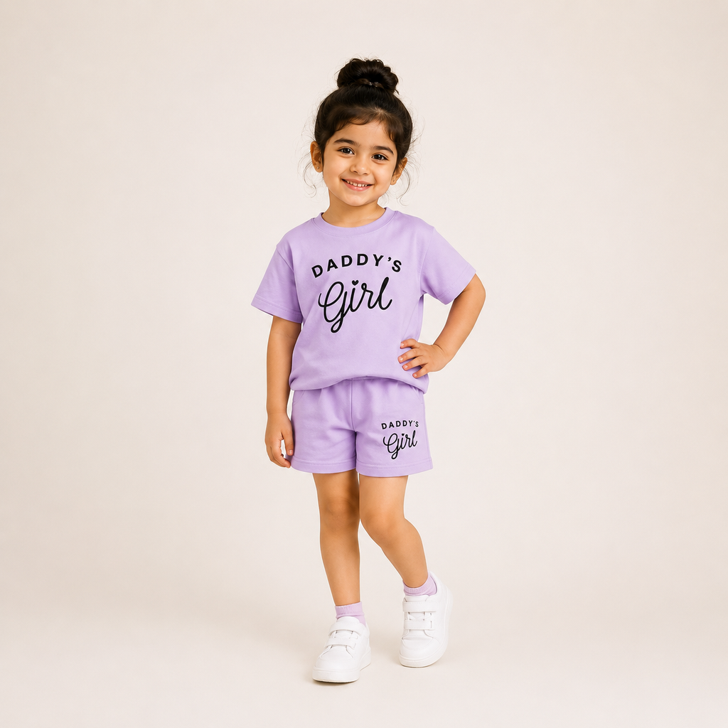 Laurent Girls' "Daddy's Girl" T-Shirt & Shorts Set