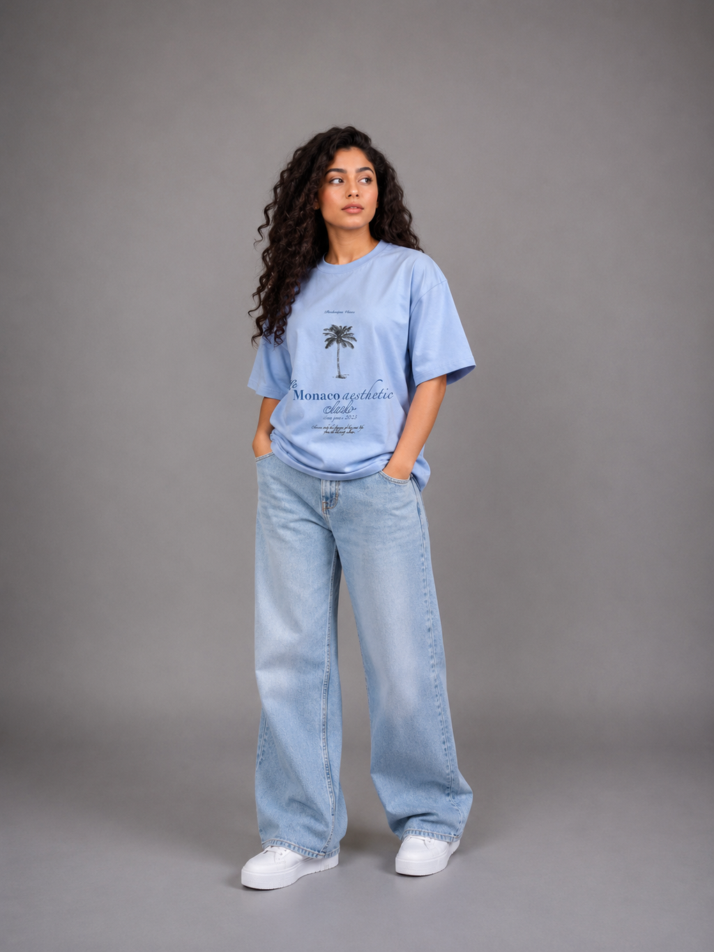 Laurent Unisex Monaco Aesthetic Club Graphic Oversized T-Shirt