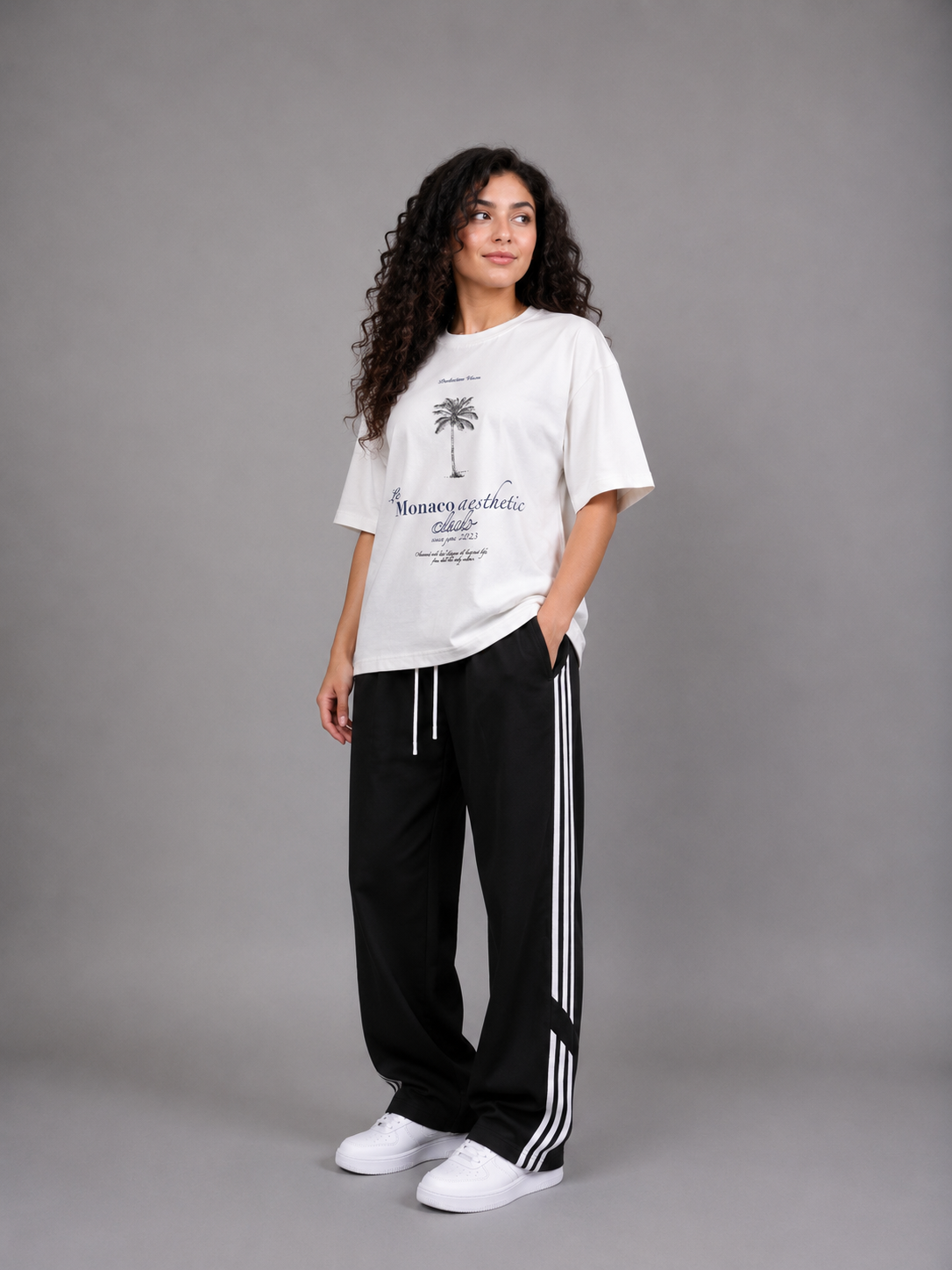 Laurent Unisex Monaco Aesthetic Club Graphic Oversized T-Shirt