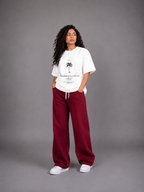 Plain Wide-Leg Sweatpants