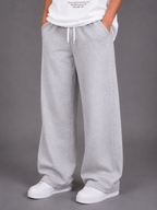Plain Wide-Leg Sweatpants